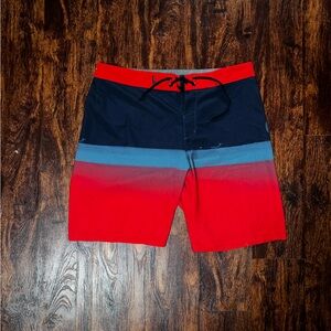 Hurley Phantom Men's  Board Shorts Swim red,blue size 33